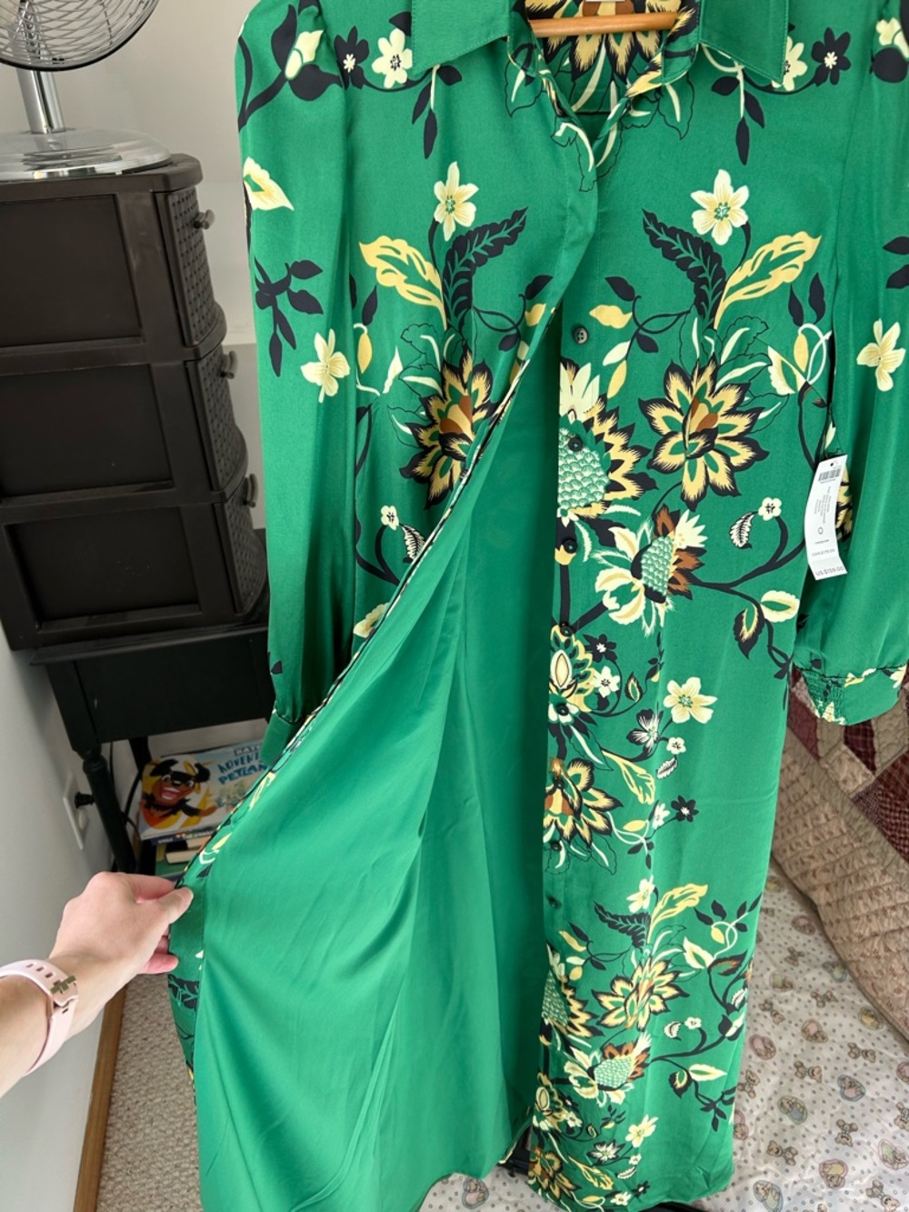 Chico’s Floral Maxi Shirt Dress NWT - Picture 6 of 11